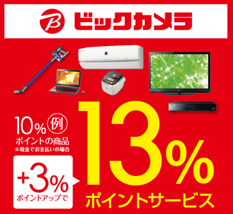 コジマ ビックカメラグループ 3%ポイントアップ クーポンコード - 情報